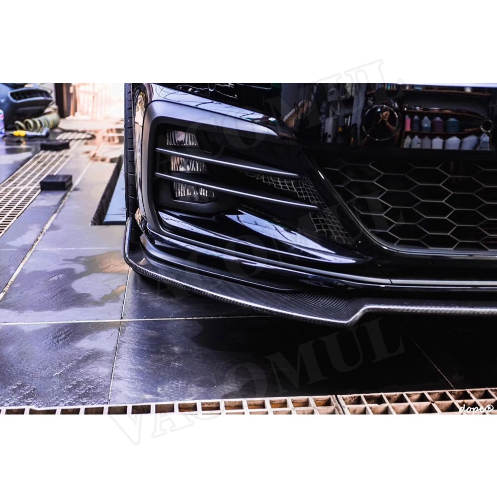Передний бампер из углеродного волокна спойлер для VW Volkswagen MK7.5 Golf 7 5 GTI 2018 2019 FRP