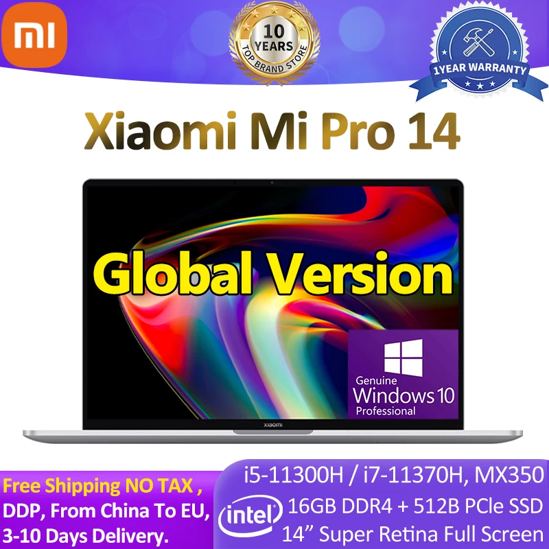 Ноутбук Xiaomi Pro 14 Intel i5 11300H / i7 11370H MX450 16 Гб DDR4 512 ГБ SSD 2 5 K Super Retina Screen 120 Гц ноутбук