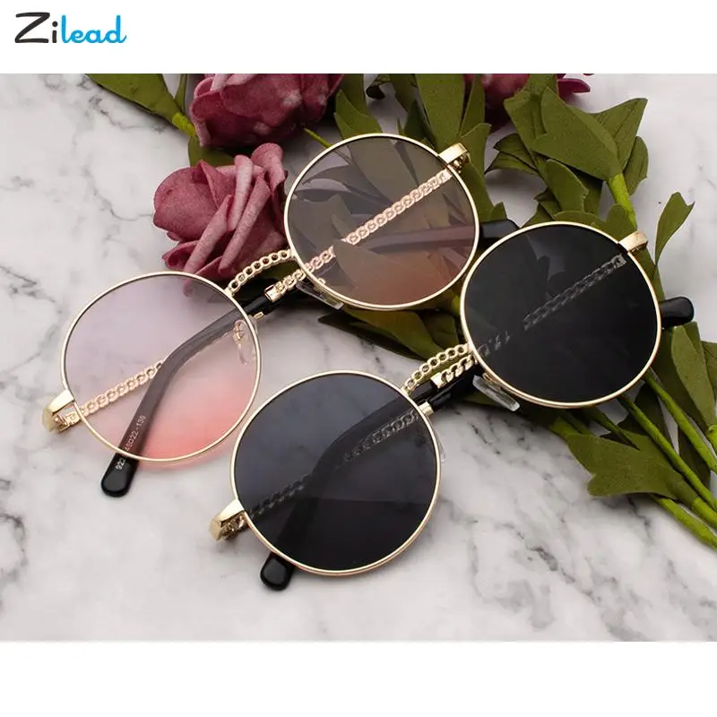 

Солнечные очки Zilead в металлической оправе UV400 для мужчин и женщин, модные солнцезащитные аксессуары в круглой оправе с прозрачными линзами, ...