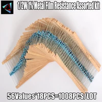 1008pcs 56 values 12w 1 1 1m ohm metal film resistors electronic component set resistance value that you need