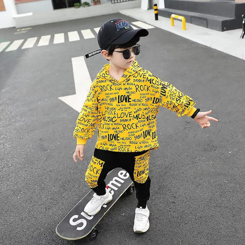 

Children wear suit spring autumn kids clothing set boys sweater set long sleeved Toddler Kids sport clothes children tracksuit