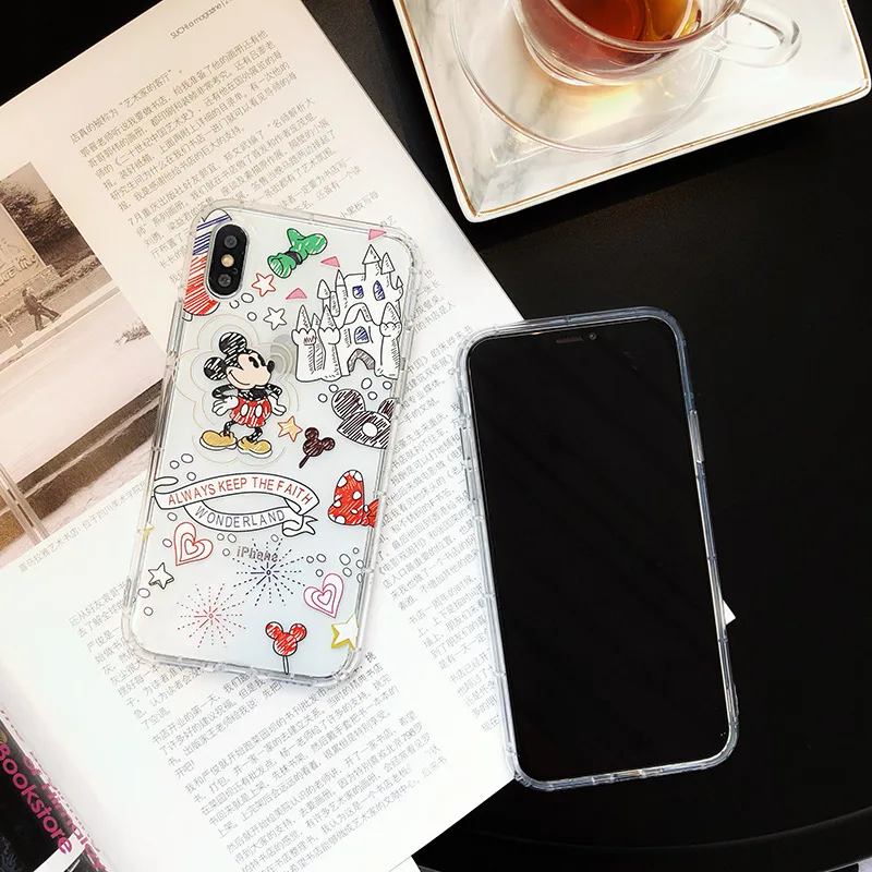 Новые чехлы для телефонов Disney с Микки Маусом Iphone 11 12 6 7 X XR 6s Plus Xs Max Pro мягкие