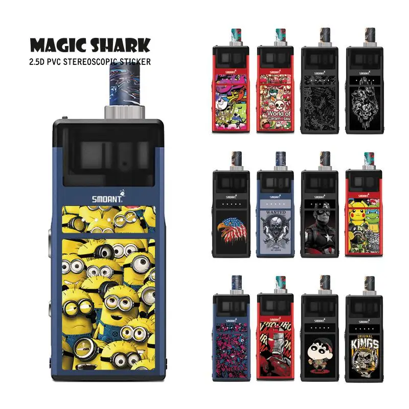 Чехол-наклейка Magic Shark Minions для Smoant Pasito Pod чехол с рисунком черепа Капитана Америка