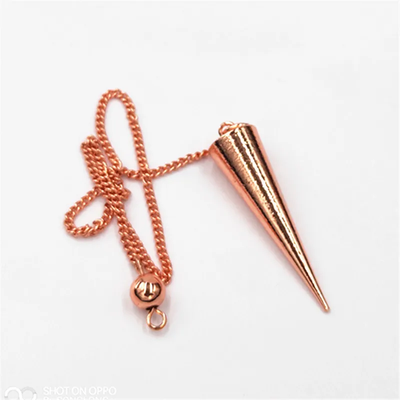 pendulums for dowsing pendule de reiki pendant Healing Pyramid spiritual pendulum for dowsing Copper meatl Charms Chakra Amulet