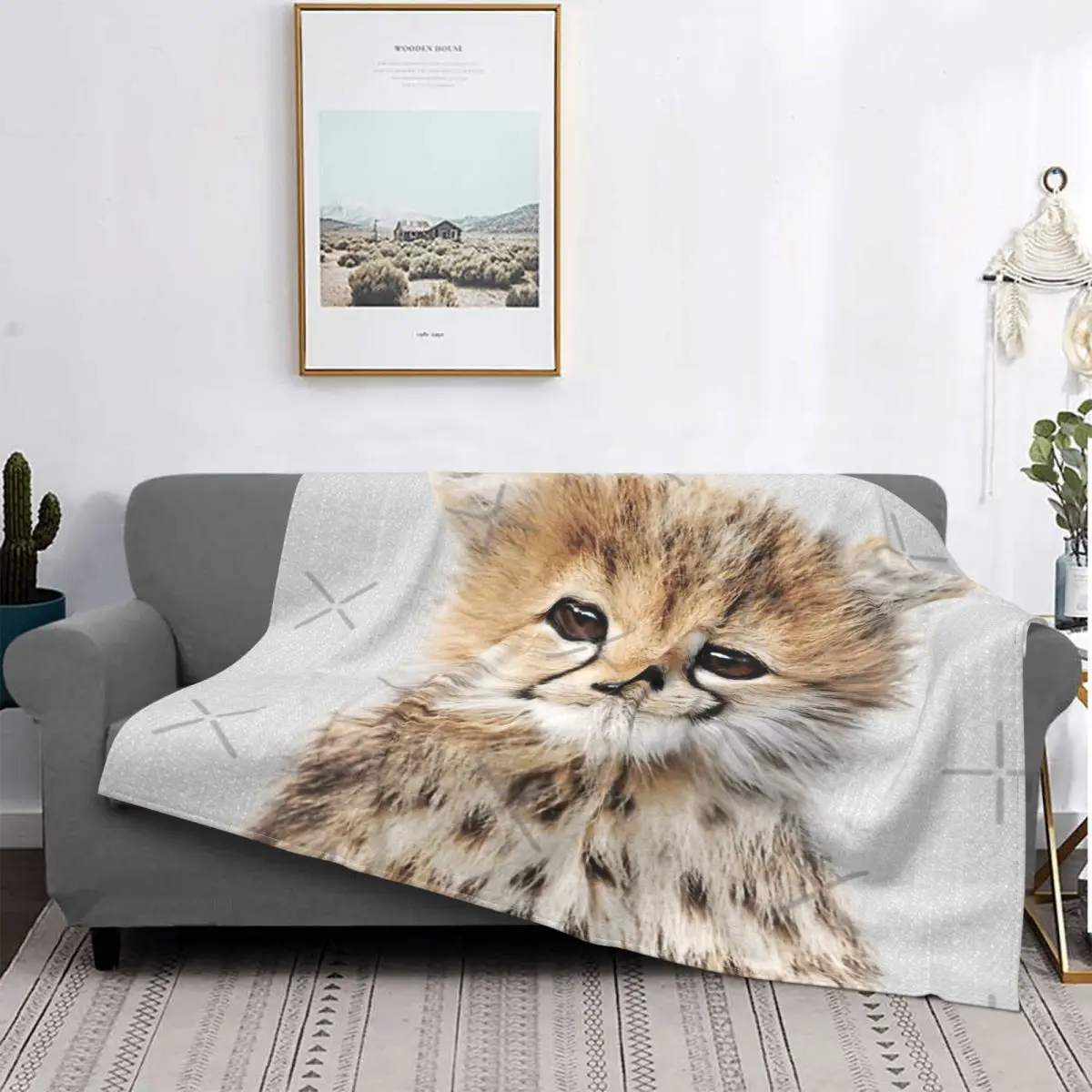 

Manta colorida de guepardo para cama, colcha a cuadros для пикника, 150