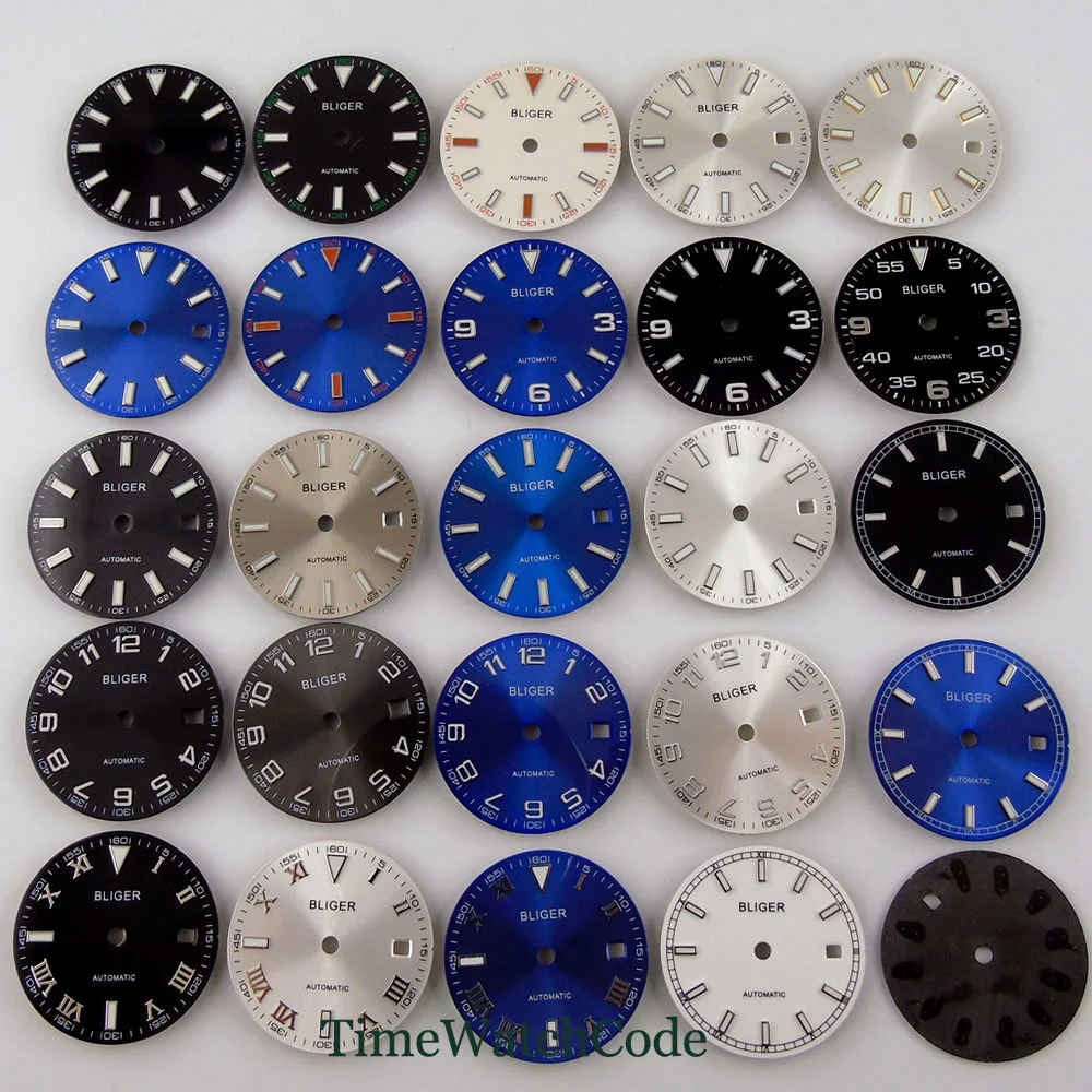 

29mm Watch Dial Spare Parts Fit For Miyota 8215 821A 82 series ETA 2824 2836 DG 2813 3804 Watch Face Replacements Date Window
