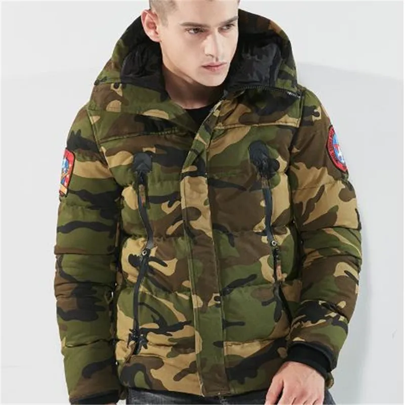 

Casual Military Camouflage Men's Winter Jacket Thick Hooded Zipper Men's Coat M-4XL Outwear Men's Fashion 2020 Drop Shipping