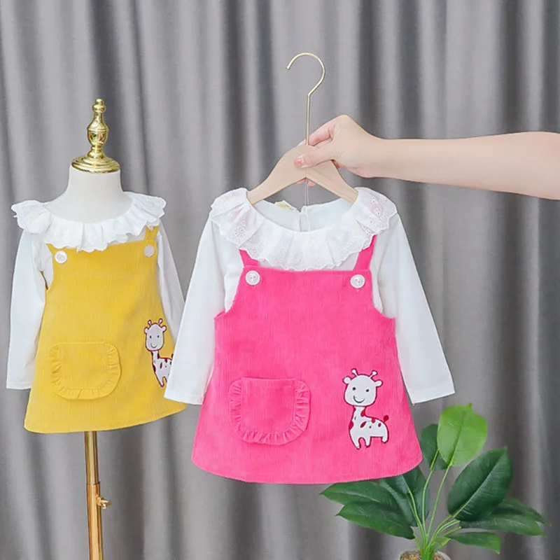 Милые комбинезоны для новорожденных платье маленьких девочек комплект одежды