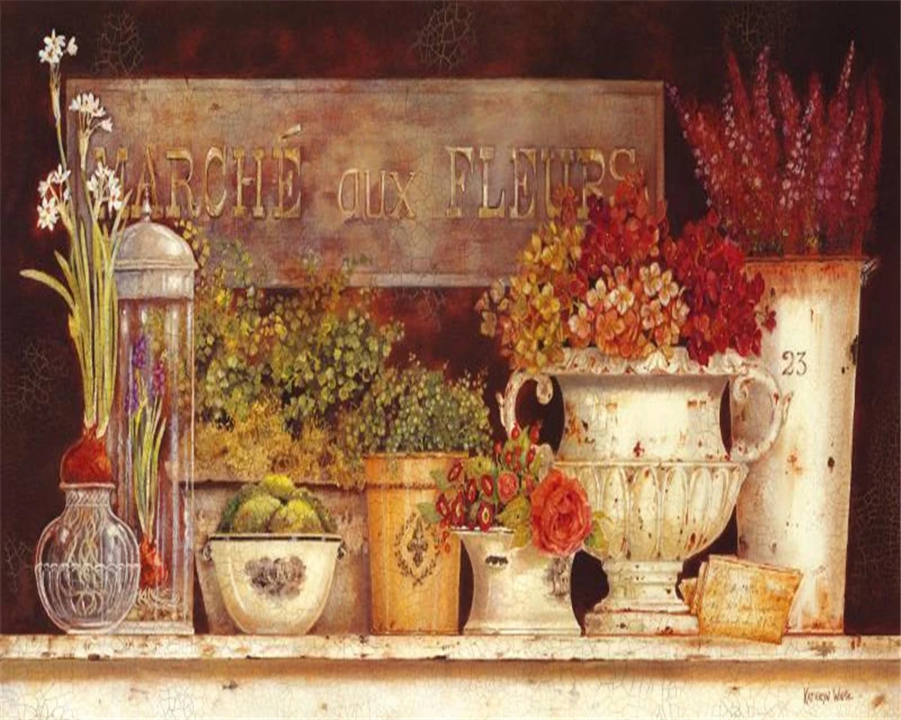 

3d Mural Wallpaper European and American Garden Flowers Beautiful Scenery Living Room Bedroom Silk Mural Wallpaper