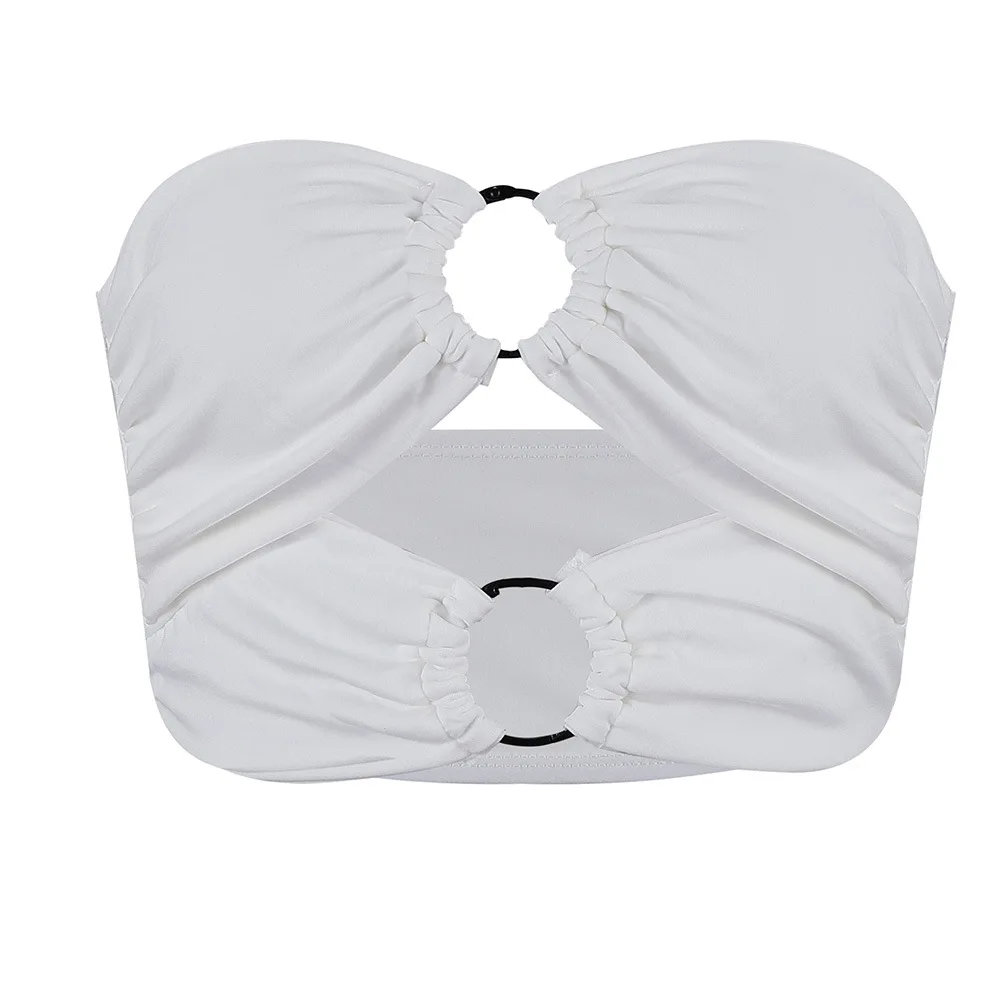 2019 женские Сексуальные облегающие топы белые с открытыми плечами без рукавов