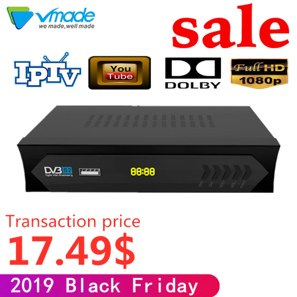 Испания DVB S2 HD цифровой спутниковый рецептор H.264 MPEG2/4 Full hd DVB S2 ТВ тюнер Поддержка Dolby IP tv Youtube спутниковый ресивер