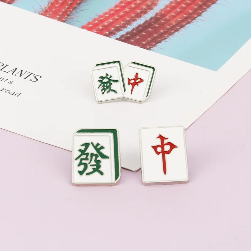 Брошь в традиционном китайском стиле маджонг креативные и универсальные штыри