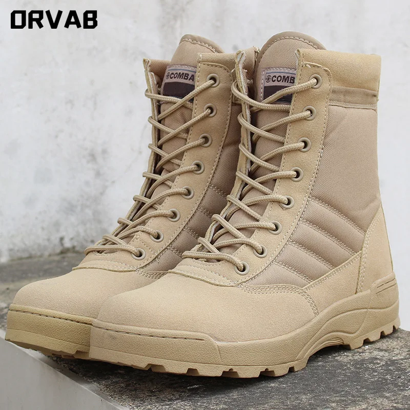 

PLUS SIZE:36-46 New Us Military Leather Combat Boots for Men Combat Bot Infantry Tactical Boots Askeri Bot Army Bots Army Shoes