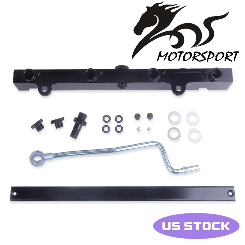 Комплект топливной рейки большого объема для Honda 02-06 для Acura для RSX для Civic K20 K20A2 K20Z1 K20A3 Черный алюминиевый сплав