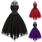 Костюм на Хэллоуин, винтажное кружевное платье, винтажное ретро платье без рукавов