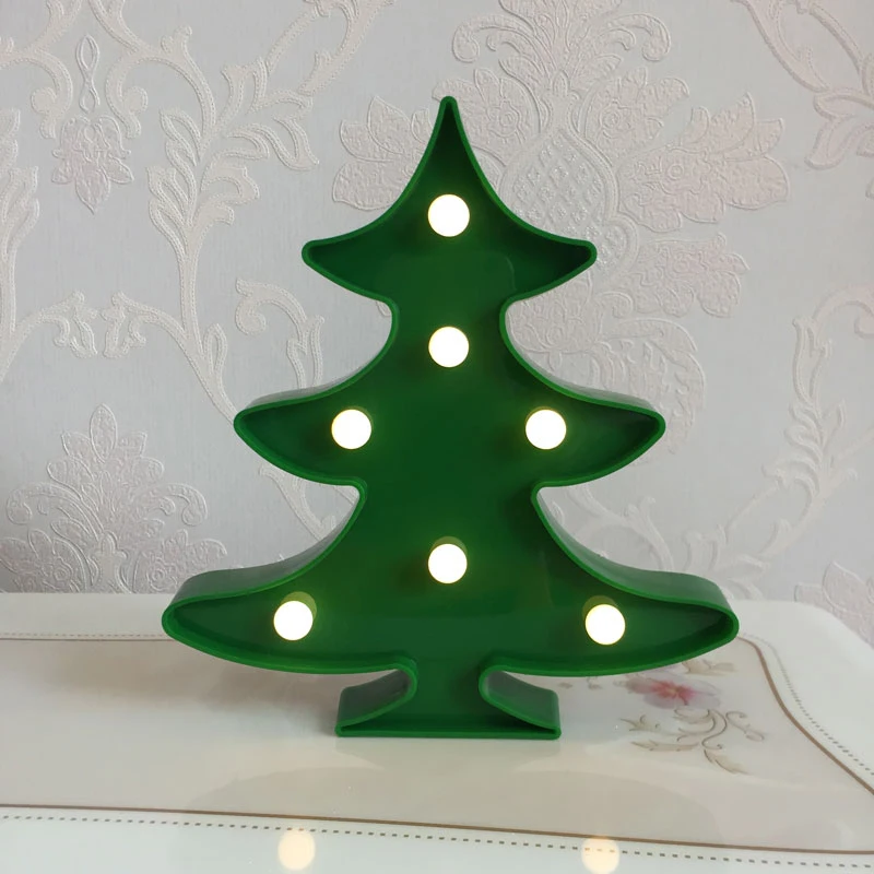 Xmas tree Светодиодный светильник в виде фламинго, единорога, ночник, ананас, кактус, Звездный светильник, настенные украшения, светильник, подарки на Рождество, праздник, день рождения - Испускаемый цвет: Xmas tree