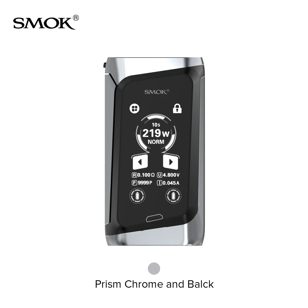 Prism Chrome Black Smok Morph 219 мод 219 Вт TC бокс мод 0,001 s Скорость Стрельбы нет 18650 батарея подходит 6 мл TF2019 Танк против X-Priv мод - Цвет: Prism Chrome Black