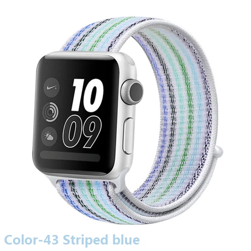 43 Спортивный ремешок-петля для apple watch 4, 5, 3, 44 мм, 40 мм, correa, 42 мм, 38 мм, iwatch, браслет, дышащий, apple, Аксессуары для часов - Цвет ремешка: 43