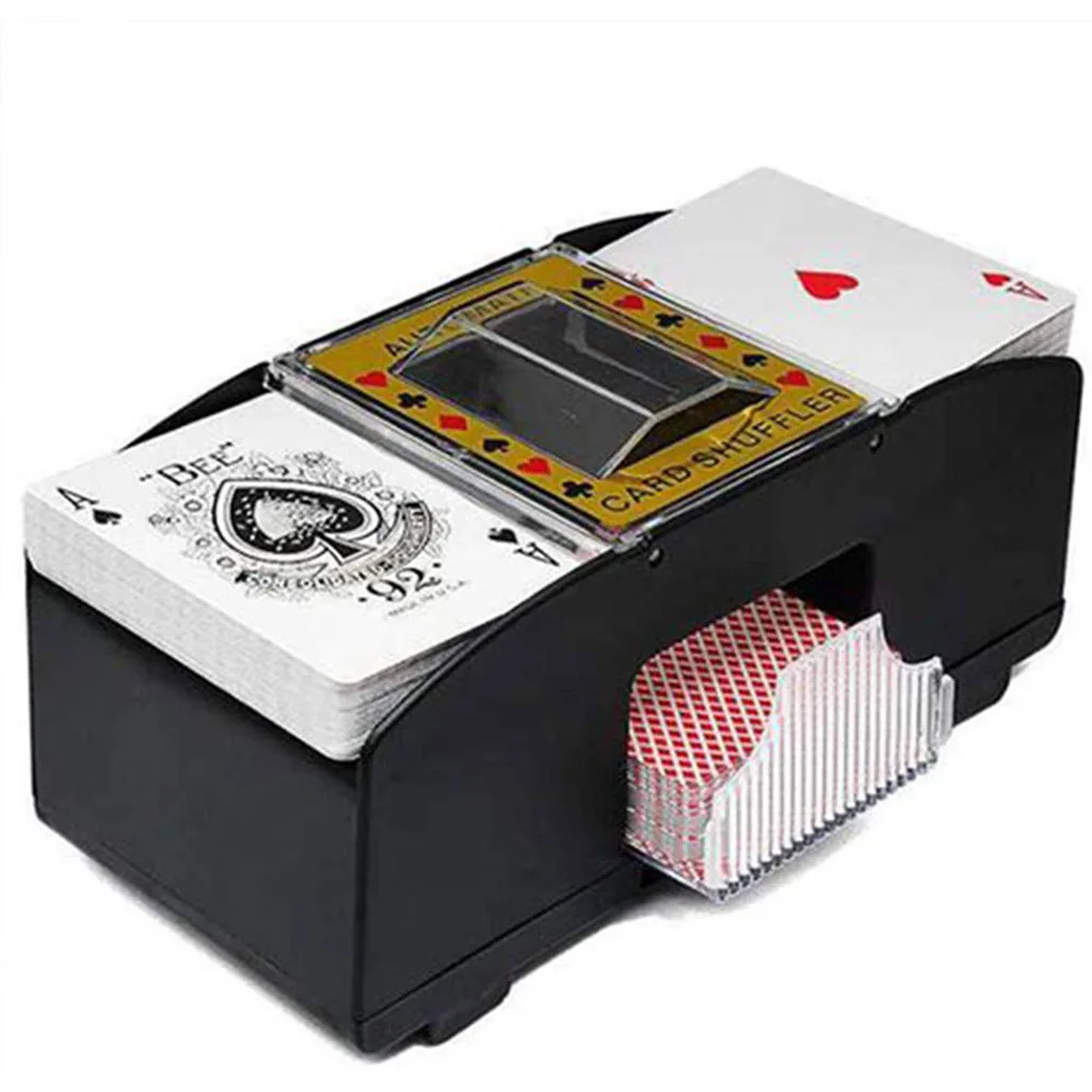 

2 Deck Automatic Card Shuffler Home Classic Poker Shuffling Battery Operated