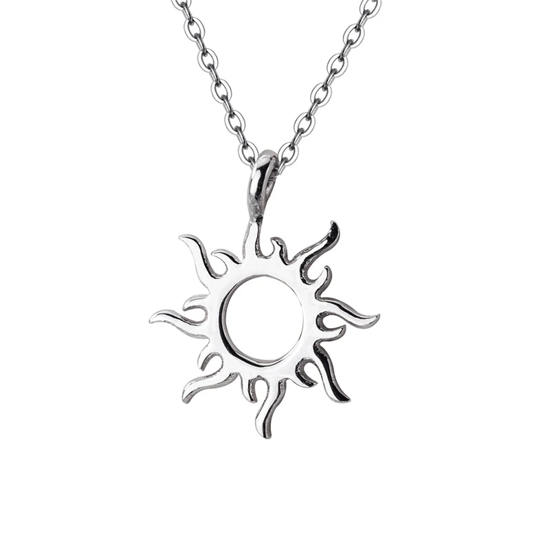 Женское ожерелье из серебра 925 пробы с подвеской в виде подсолнуха | Украшения и