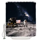 Занавеска для душа в виде астронавта, тканевая занавеска для ванной комнаты, занавеска для душа, загородный Декор