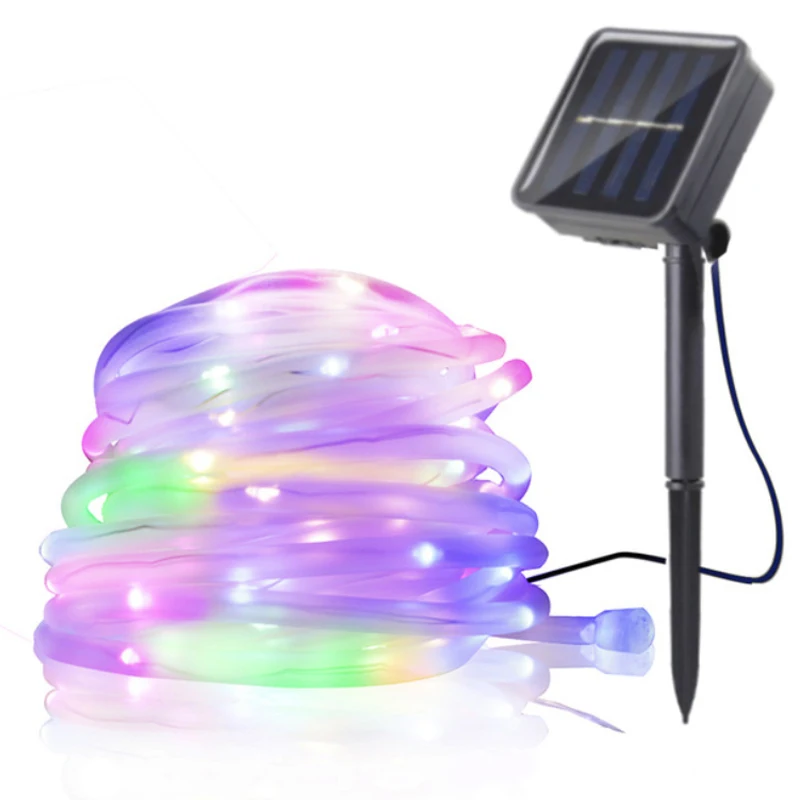 

Solar Panels LED Fairy String Lights Lights String Solar Waterproof Rope Tube LED Solar Copper Wire String Light Wedding