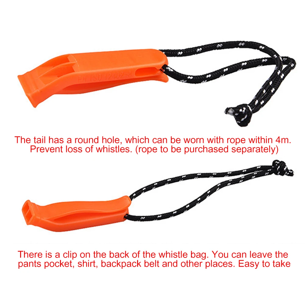 

Outdoor Camping Hiking Survival Loud Whistle Sports Match Dual Band Whistle 1/5/10pcs PP Plastic Outdoor sports Match Whistle