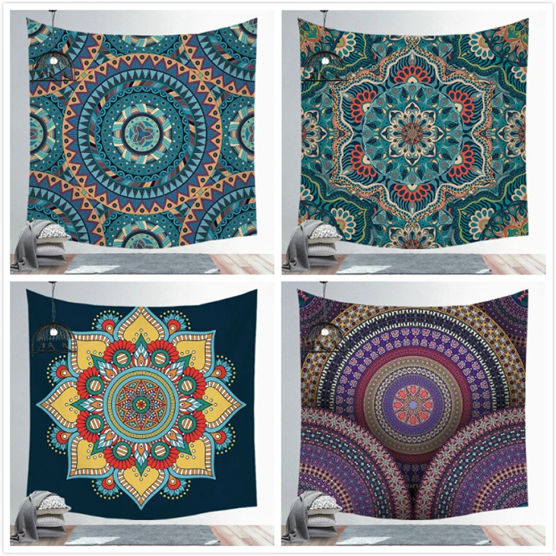 Гобелен домашний декор мандала богемский настенный тканевый фон для гостиной