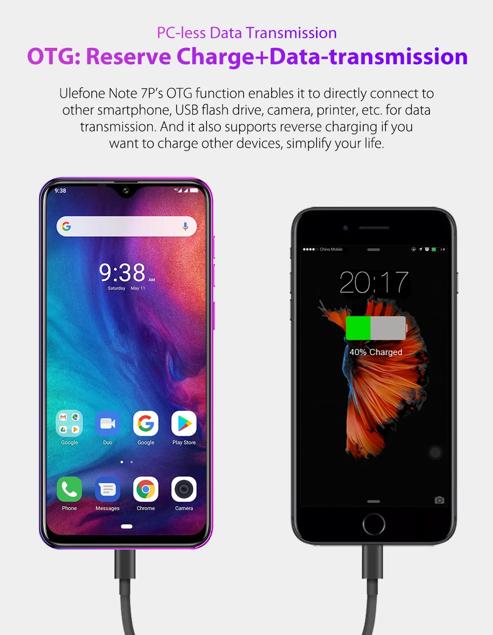 Водонепроницаемый 4G Ulefone Note 7P IP68 мобильный телефон Android 9,0 32 Гб 3500 мАч аккумулятор 6,1 дюйма 8 Мп идентификация пальца и разблокировка пальца