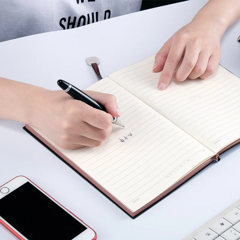 Блокнот А5 в деловом и офисном стиле индивидуальный логотип Кожаная Обложка