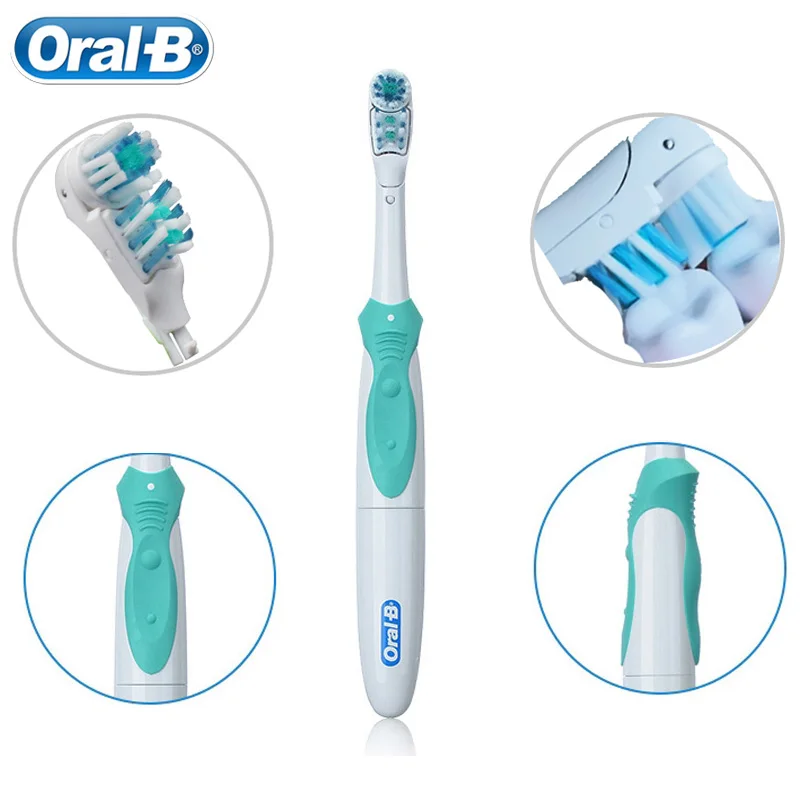 Oral B Cross Action Электрический Зубная щётка вращение двойного Чистота 3D для