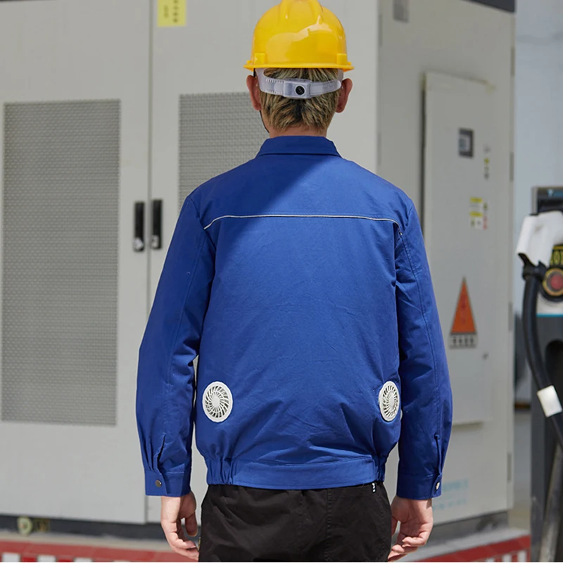 

cooling air conditioning Clothes with Fan jacket construction workers rechargeable refrigeration welder working