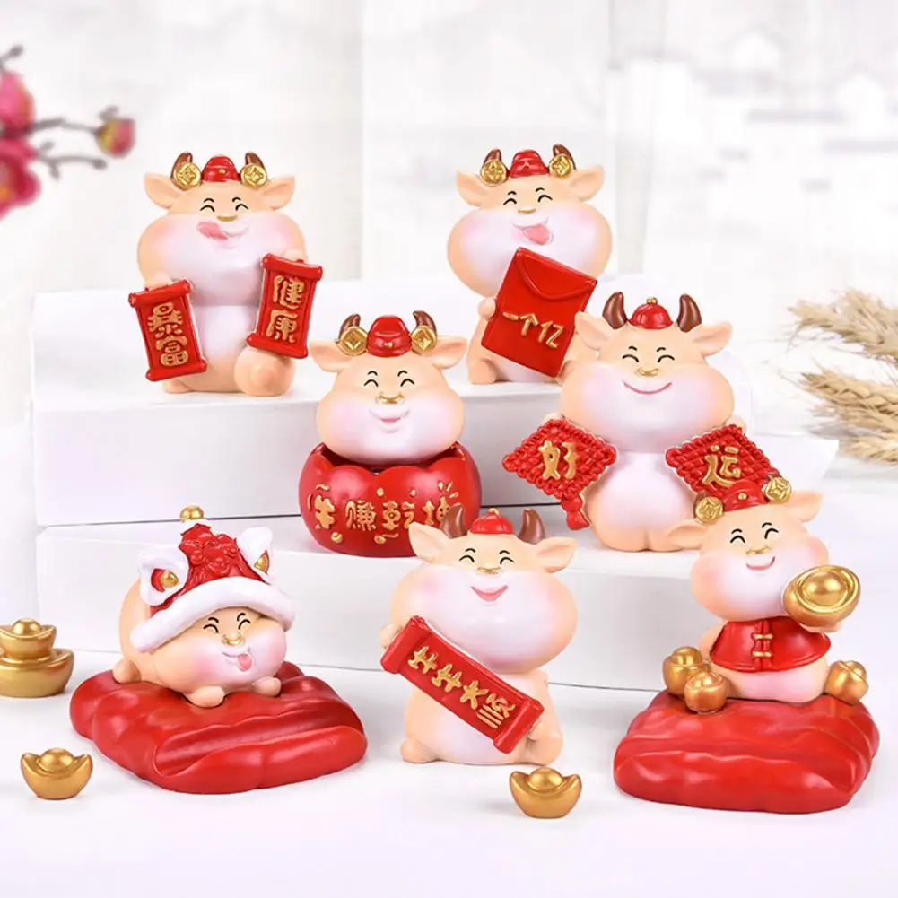 

Calf Model Mavericks Cake Desktop Decoration New Year Festival Gift Ornaments