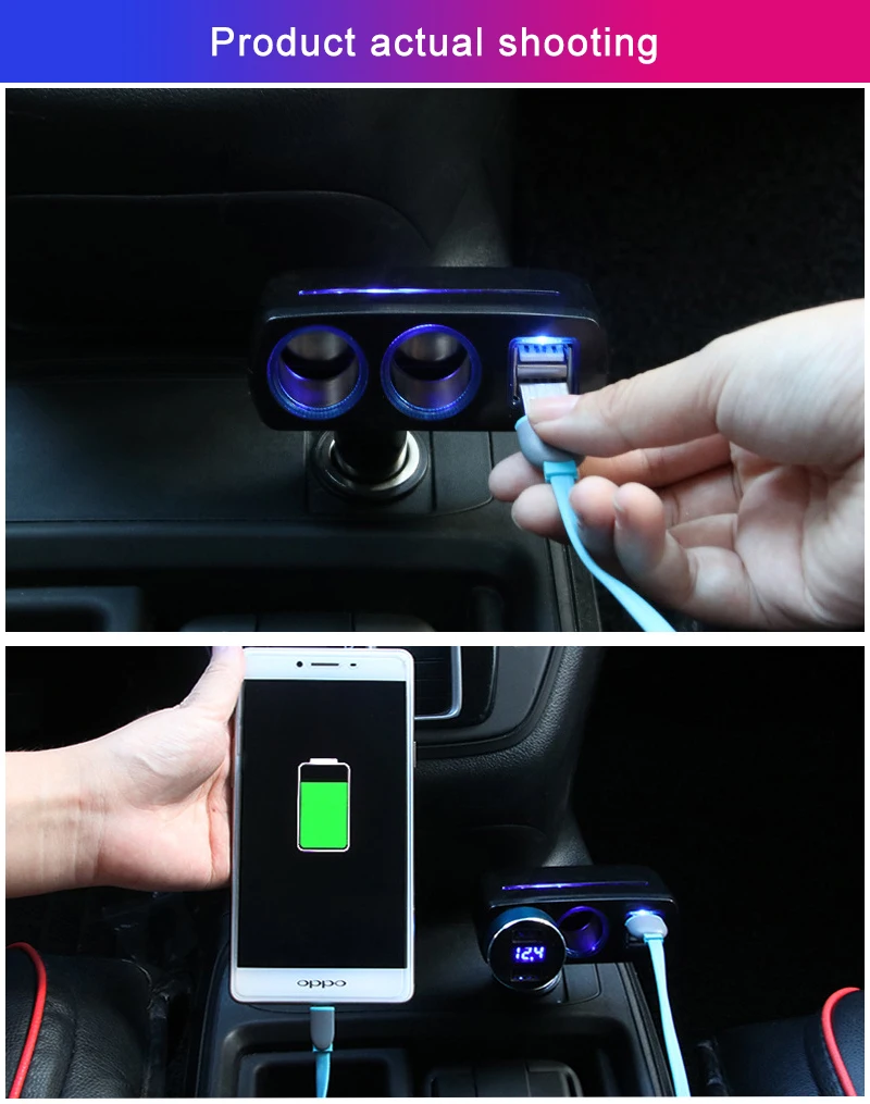 Новое поступление 12-24 в универсальный автомобильный прикуриватель двойной USB зарядное устройство адаптер питания 2.1A/1.0A 80 Вт разветвитель зарядное устройство