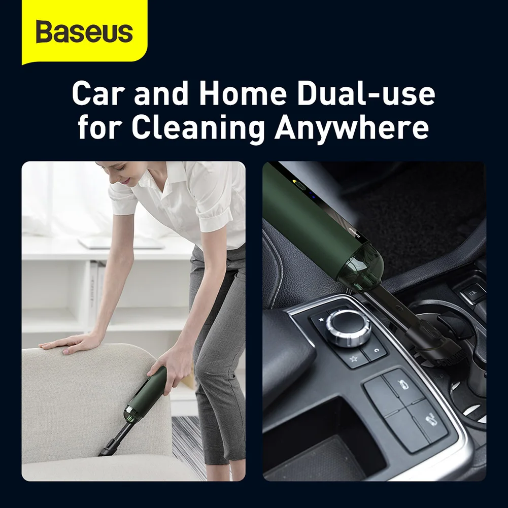 

Baseus A2 Car Vacuum Cordless Mini Portable Handheld USB Rechargeable 5000Pa Powerful Suction Vacuum Cleaner for Car Home