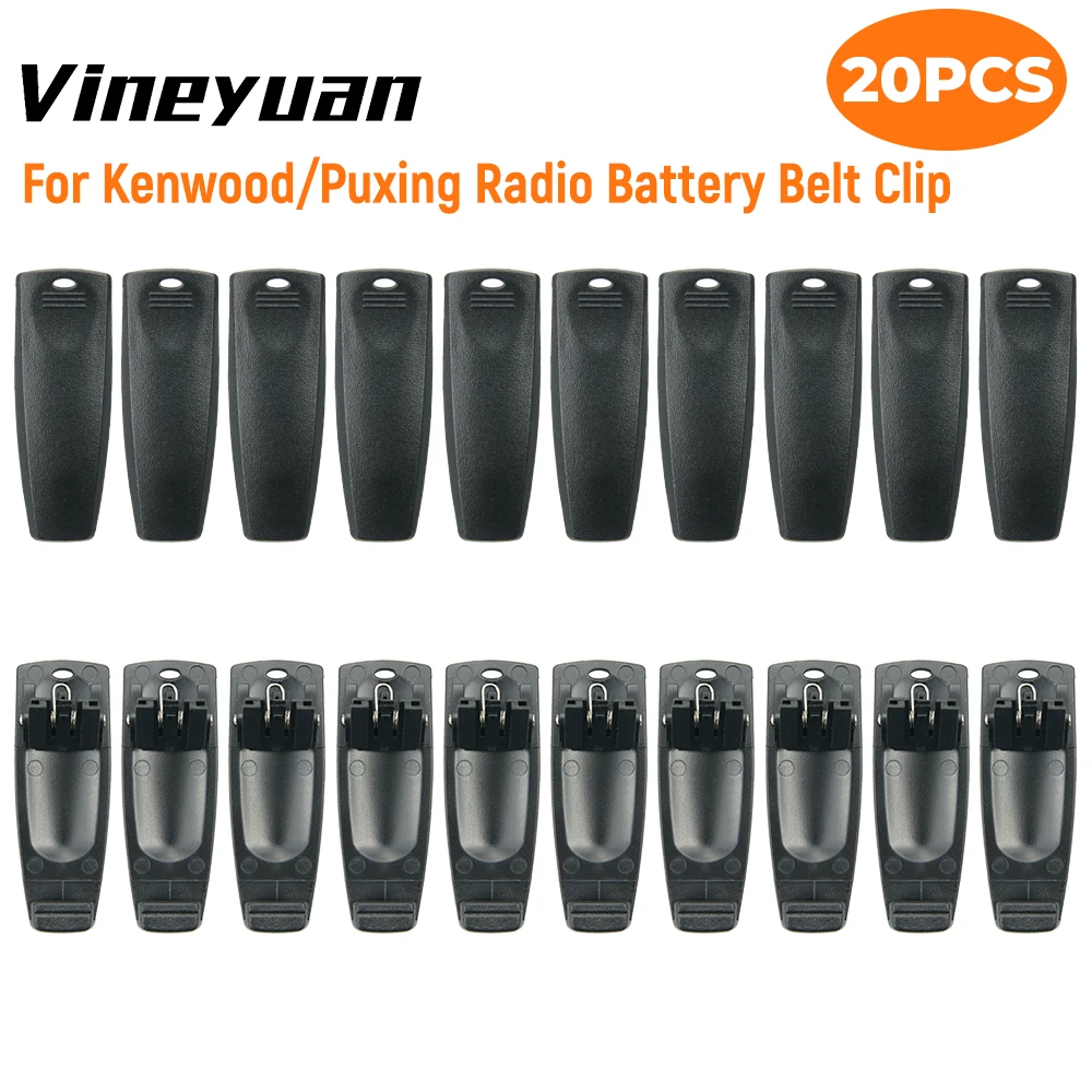 20Pcs Walkie Talkie Belt Clip for Puxing PX-328 PX-777 PX-888K PX888 PX728 Plus Radio for Kenwood KNB-63L KNB-65L Battery