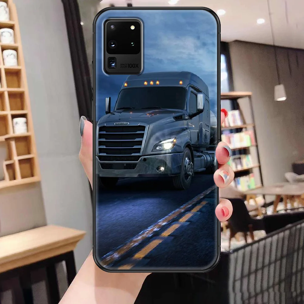 Car Freightliners Trucks Phone case For Samsung Galaxy Note 4 8 9 10 20 S8 S9 S10 S10E S20 Plus UITRA Ultra black tpu coque art images - 6