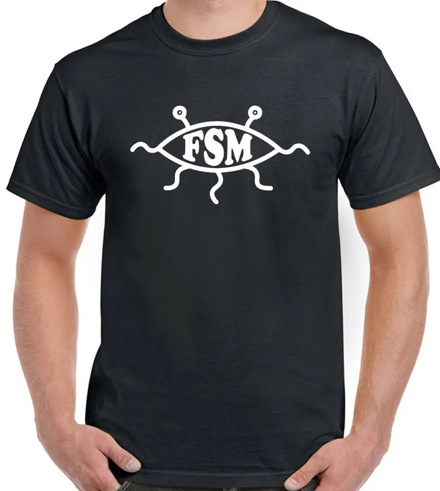 FSM церковь летающих спагетти монстр Мужские Смешные атеистические футболка