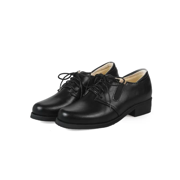 

Plus Size Fashion lace up casual low heels ladies high heels women shoes woman pumps