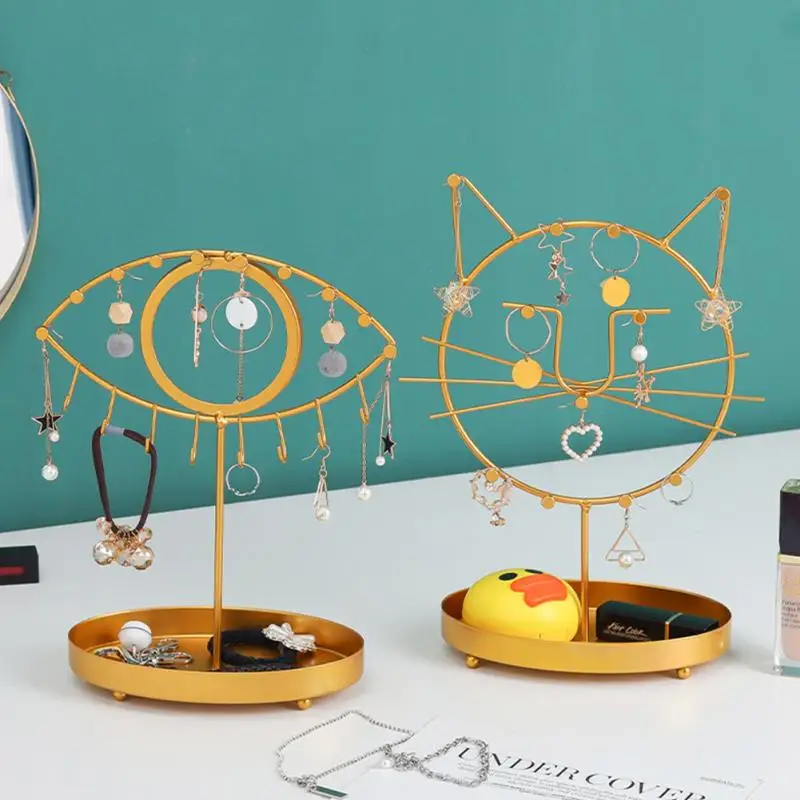 

Earrings Necklace Ring Pendant Bracelet Jewelry Display Iron Stand For Decoration Bedroom Desktop Jewelry Storage Organizer