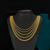 2/3/4/5/6mm 316L Rope Chain Necklace Stainless Steel Never Fade Waterproof Choker Men Women Jewelry Gold Color Chains Gift 3