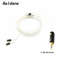 haldane 8cores 7n occ silver plated hi end hifi 0 78mm 2pin headphone upgrade cable for heir 10 a iem8 0 iem10 0 kz