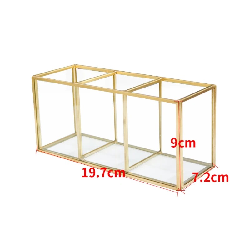 Золотая трубка для хранения HUNYOO нордическая стеклянная оправа кистей макияжа