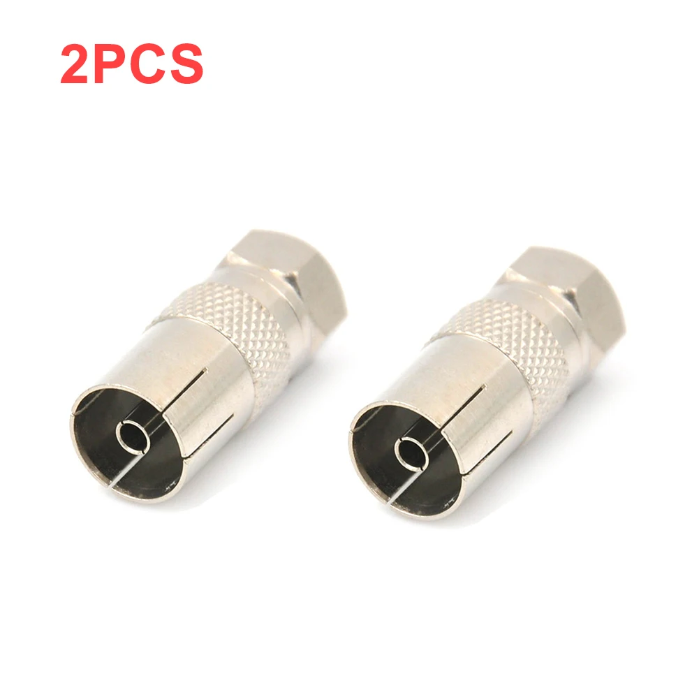 

2 PCS F Type Male Plug Connector Socket To RF Coax TV Aerial Female RF Adapters RF Female To F Male Adapter Converter