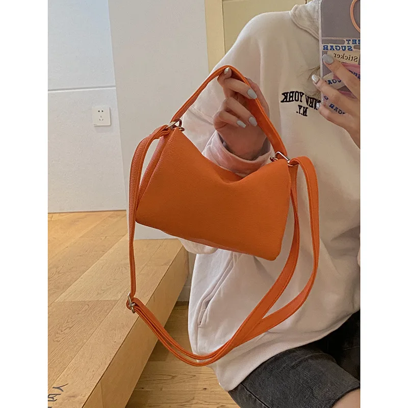 

Square Handbag Ladies Fashion Retro French Soft Leather Dirt-Resistant Spring Waterproof Cosmetic Bag Simple And Versatile