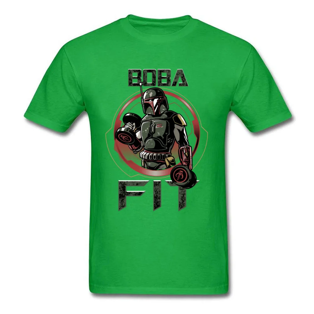Boba Fit футболка для мужчин забавные Звездные войны тренировки Футболка фирменная Новинка 80s Топы И Футболки с принтом мужская хлопковая одежда ретро Boba Fett рубашка - Цвет: Green