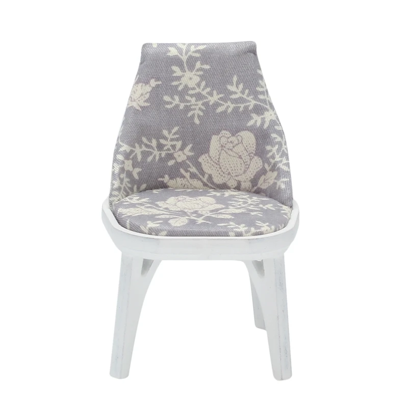 

1:12 Миниатюрный Кукольный домик, обеденный стол, стул, деревянный высокий стол, стул для кукольного домика, декоративная мебель