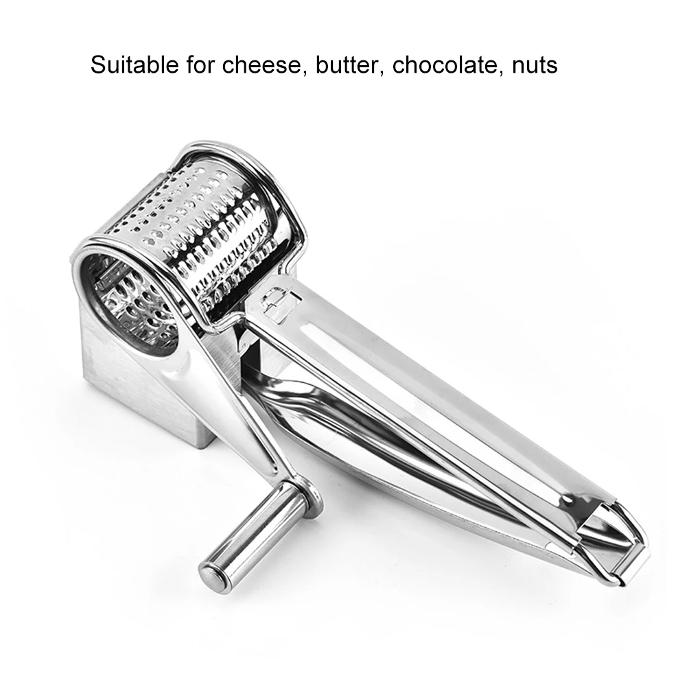 

Cheese Chocolate Grater Kitchen Grinding Vegetable Shredder Handheld Grinder Reusable with 4 Replacement Heads
