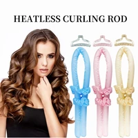 hot sale women sleeping soft heatless curling rod headband hair curling ribbon make hair curly