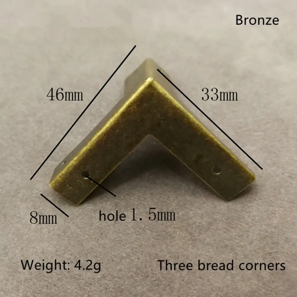 10 шт. античная бронза угловая китайская мебель аксессуары с медным покрытием